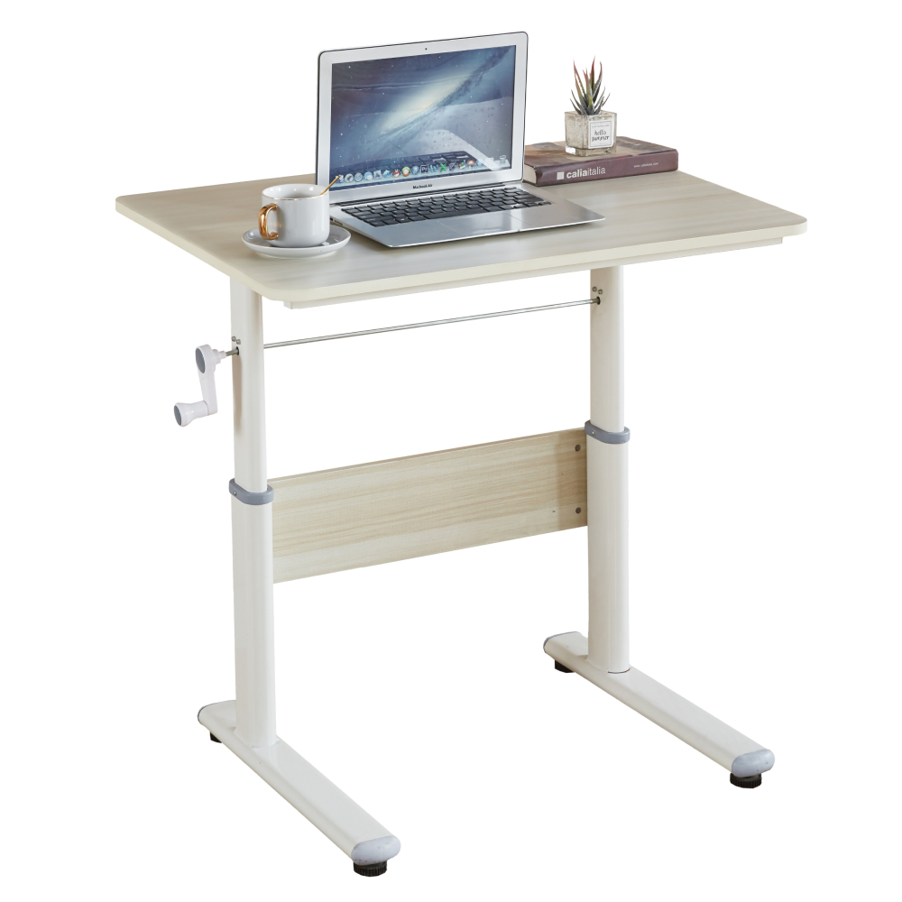 Birou crescător, stejar/alb, KASIOS