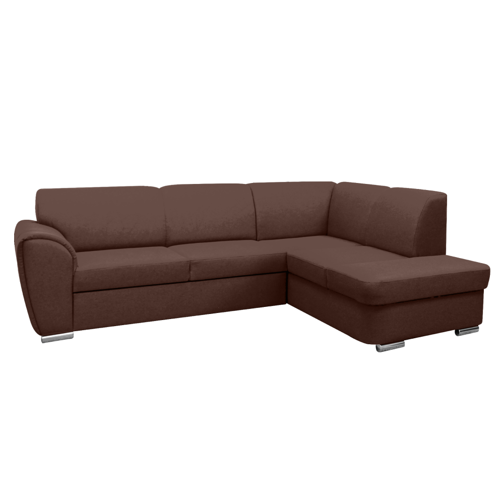 Set canapea, ţesătură maro, dreapta, KENAI ROH