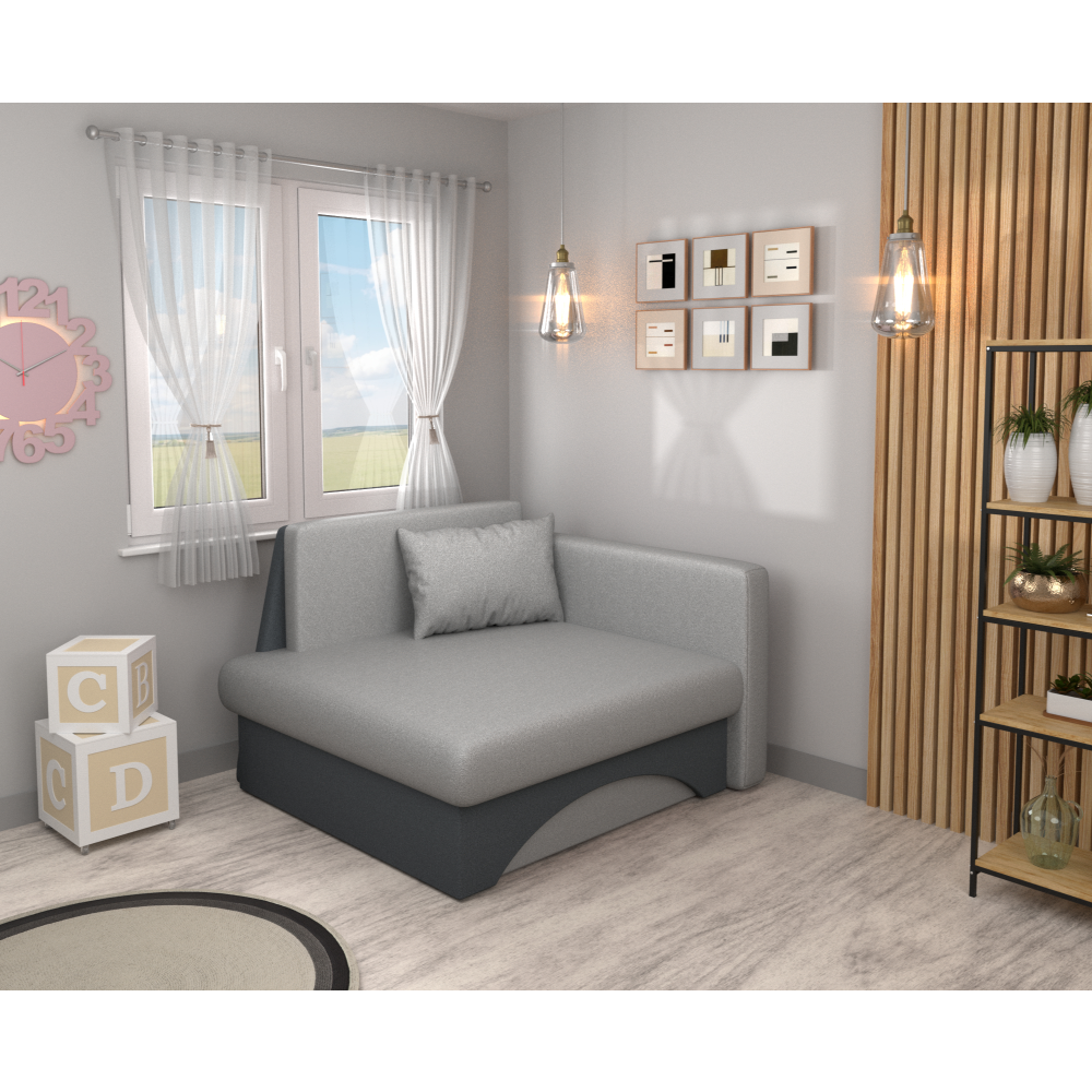 Scaun extensibil, gri/gri închis, KUBOŠ NEW UNI