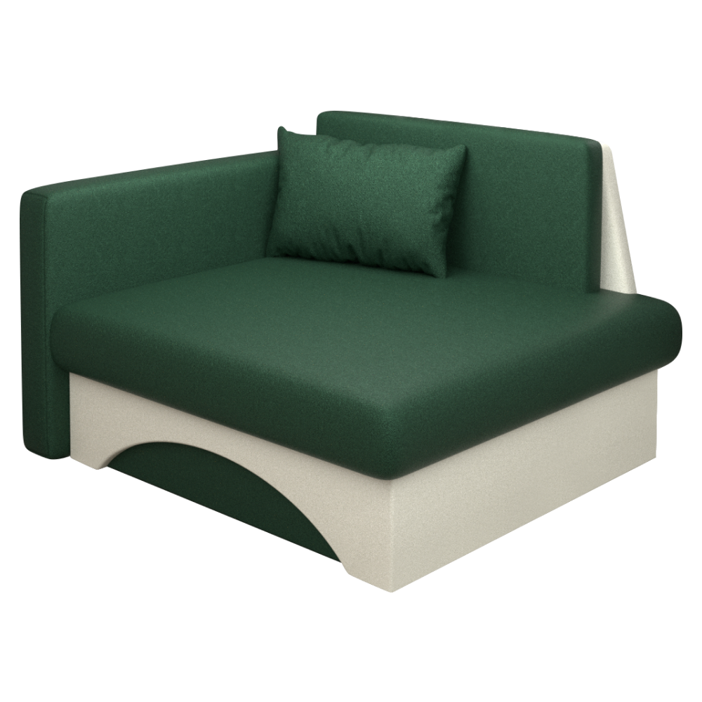 Fotoliu extensibil, verde/bej, KUBOŠ NEW UNI