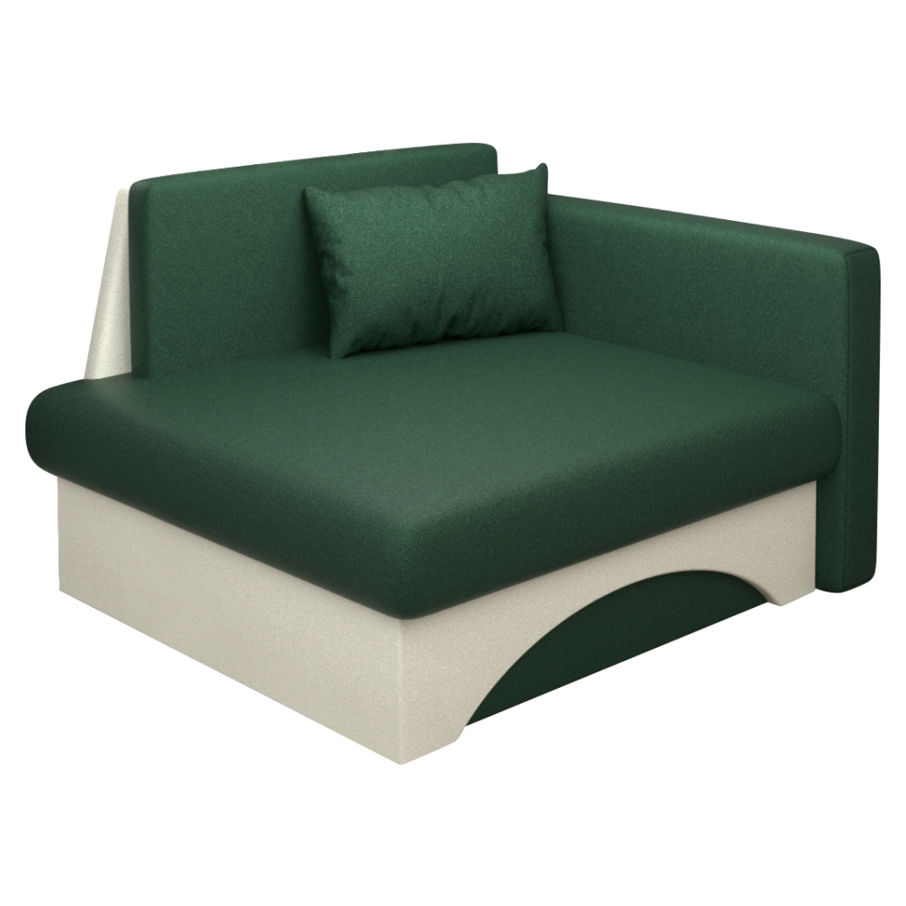 Fotoliu extensibil, verde/bej, KUBOŠ NEW UNI