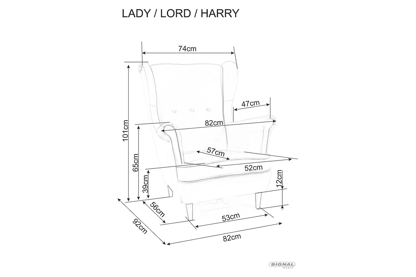 Fotoliu Lady, catifea, bluvel 86