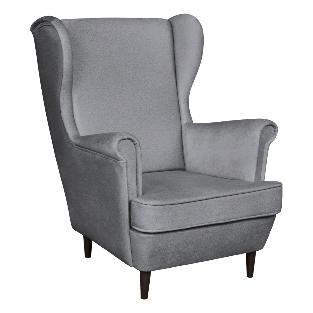 Fotoliu cu braţe, gri/wenge, LEFO