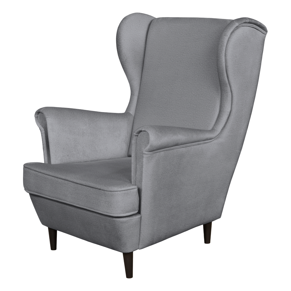 Fotoliu cu braţe, gri/wenge, LEFO