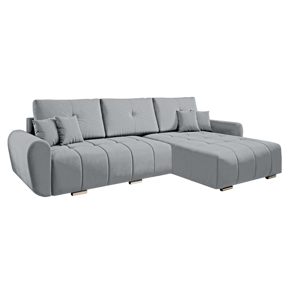 Set canapea universală, ţesătură gri deschis, LONGA ROH