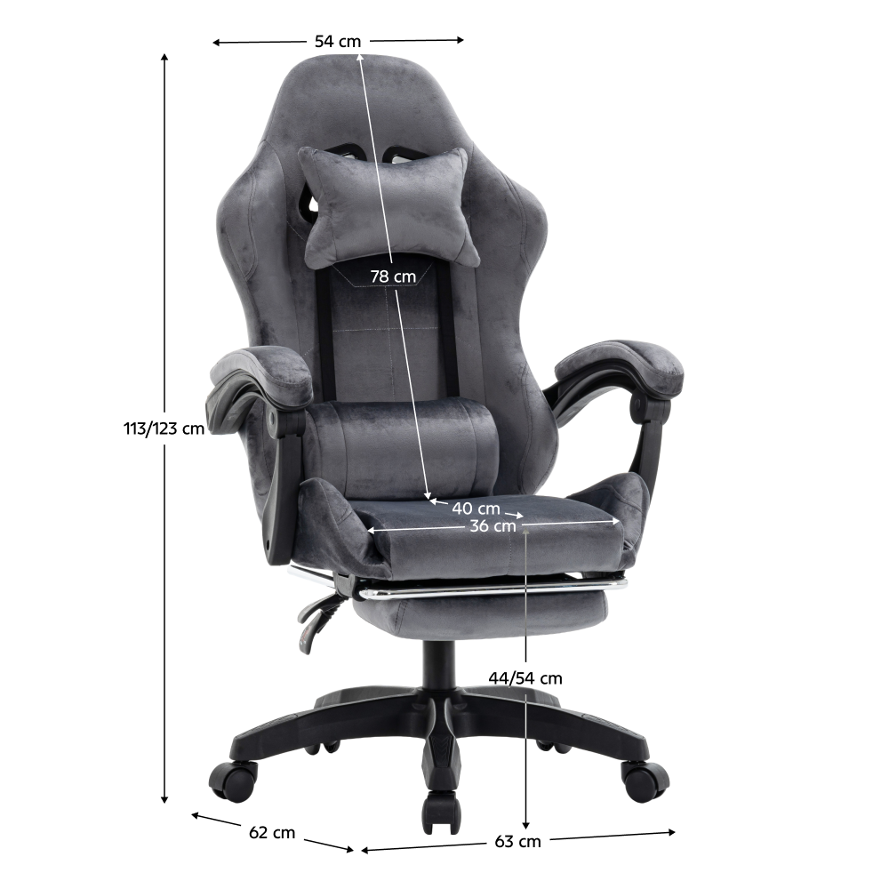 Scaun de birou/gaming, gri, LOPES