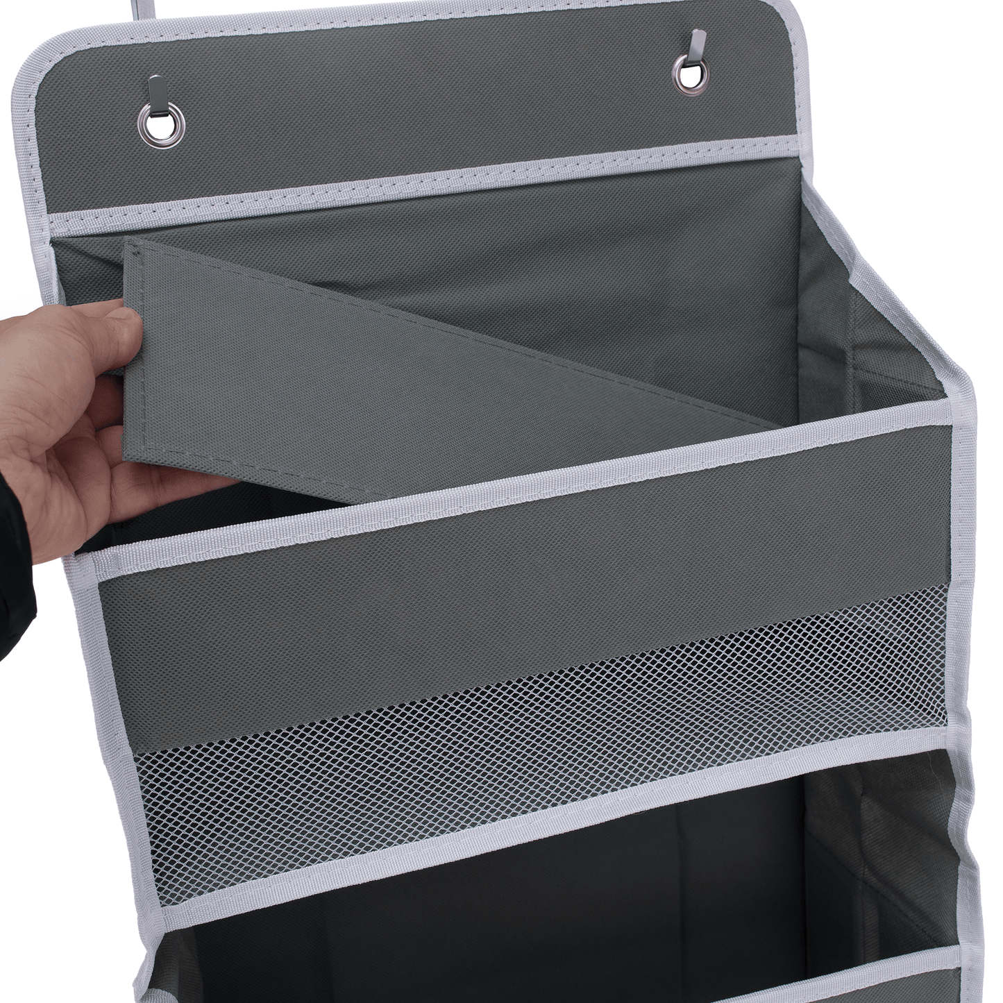 Organizator de agăţat pe uşă, gri, MADON