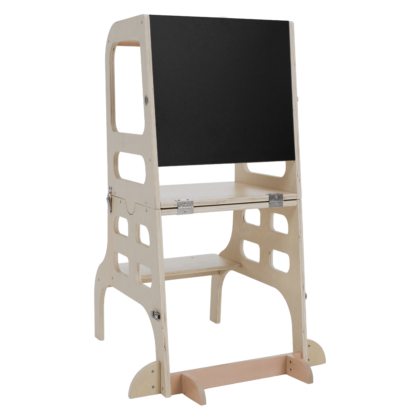 Turnul de învăţare Montessori 3în1 cu tablă, natural, MAGAN