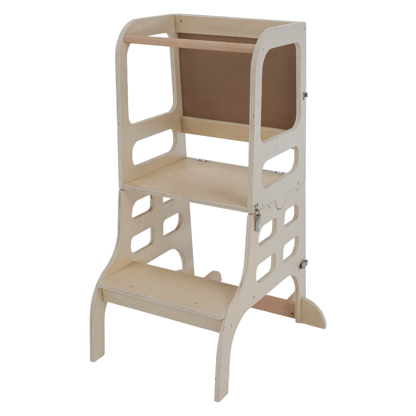 Turnul de învăţare Montessori 3în1 cu tablă, natural, MAGAN