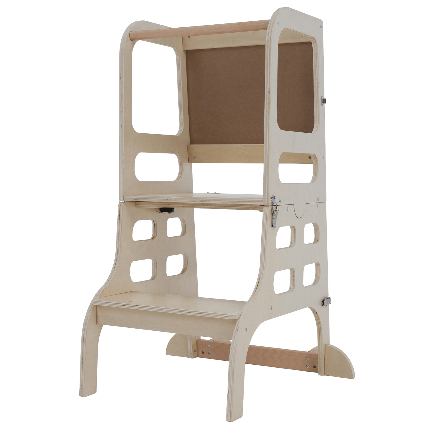 Turnul de învăţare Montessori 3în1 cu tablă, natural, MAGAN