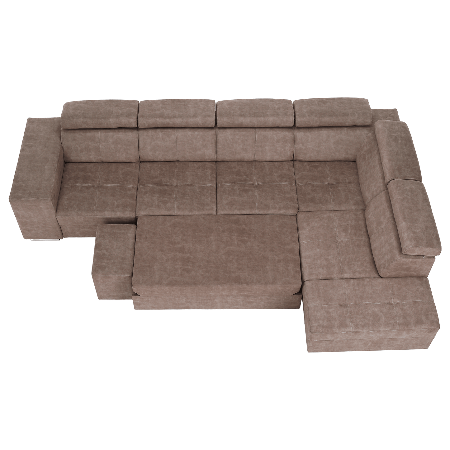 Set canapea, bej, pe dreapta, MALAGA BIG