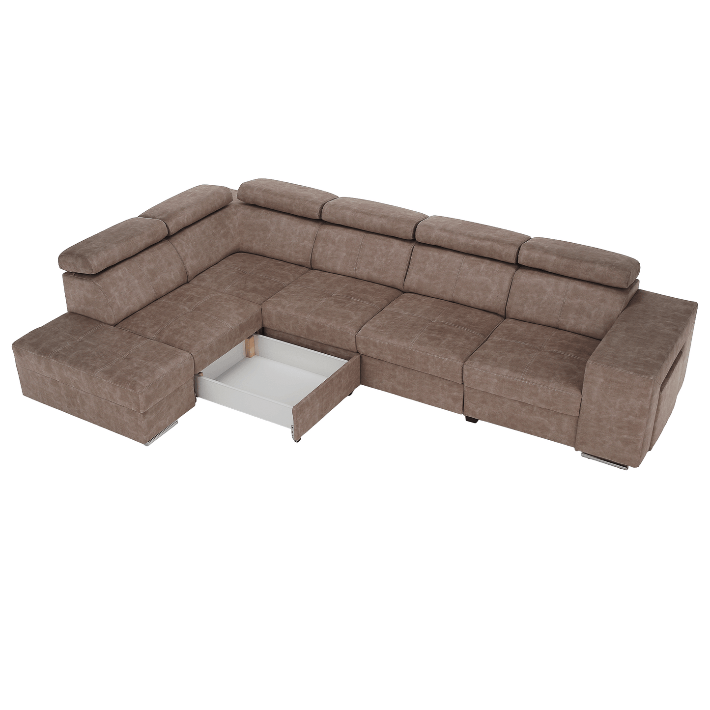 Set canapea, bej, pe stânga, MALAGA BIG