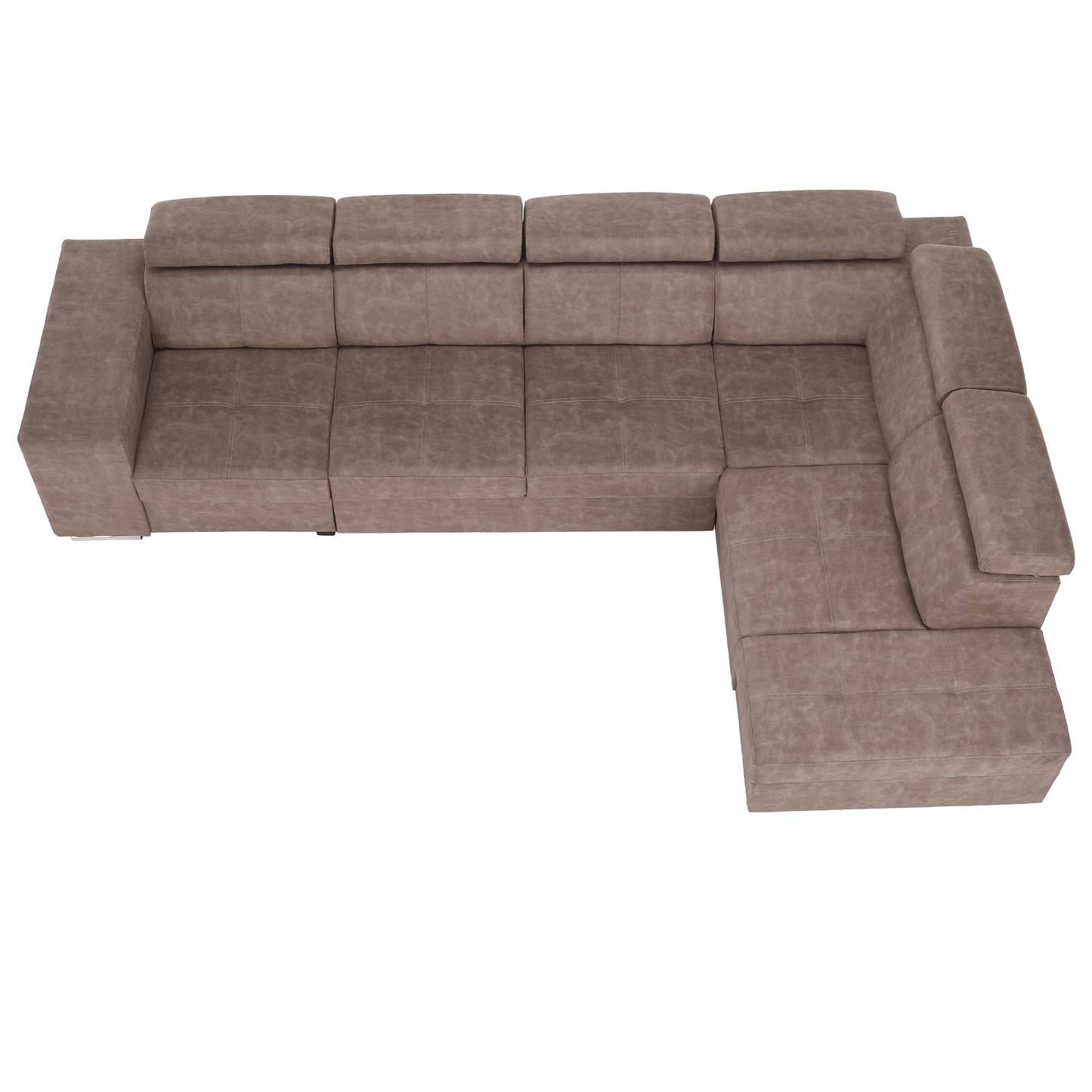 Set canapea, bej, pe dreapta, MALAGA BIG