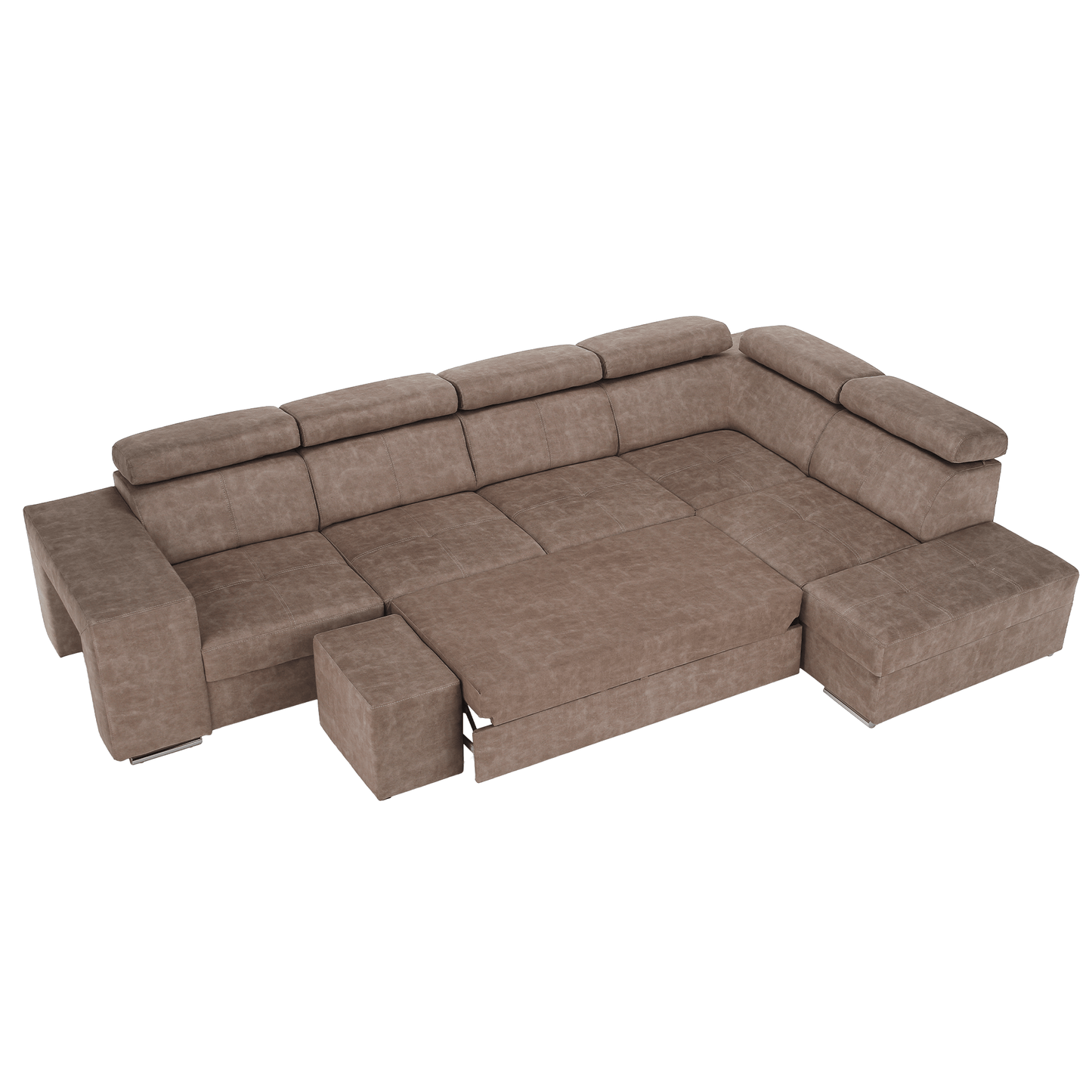 Set canapea, bej, pe dreapta, MALAGA BIG