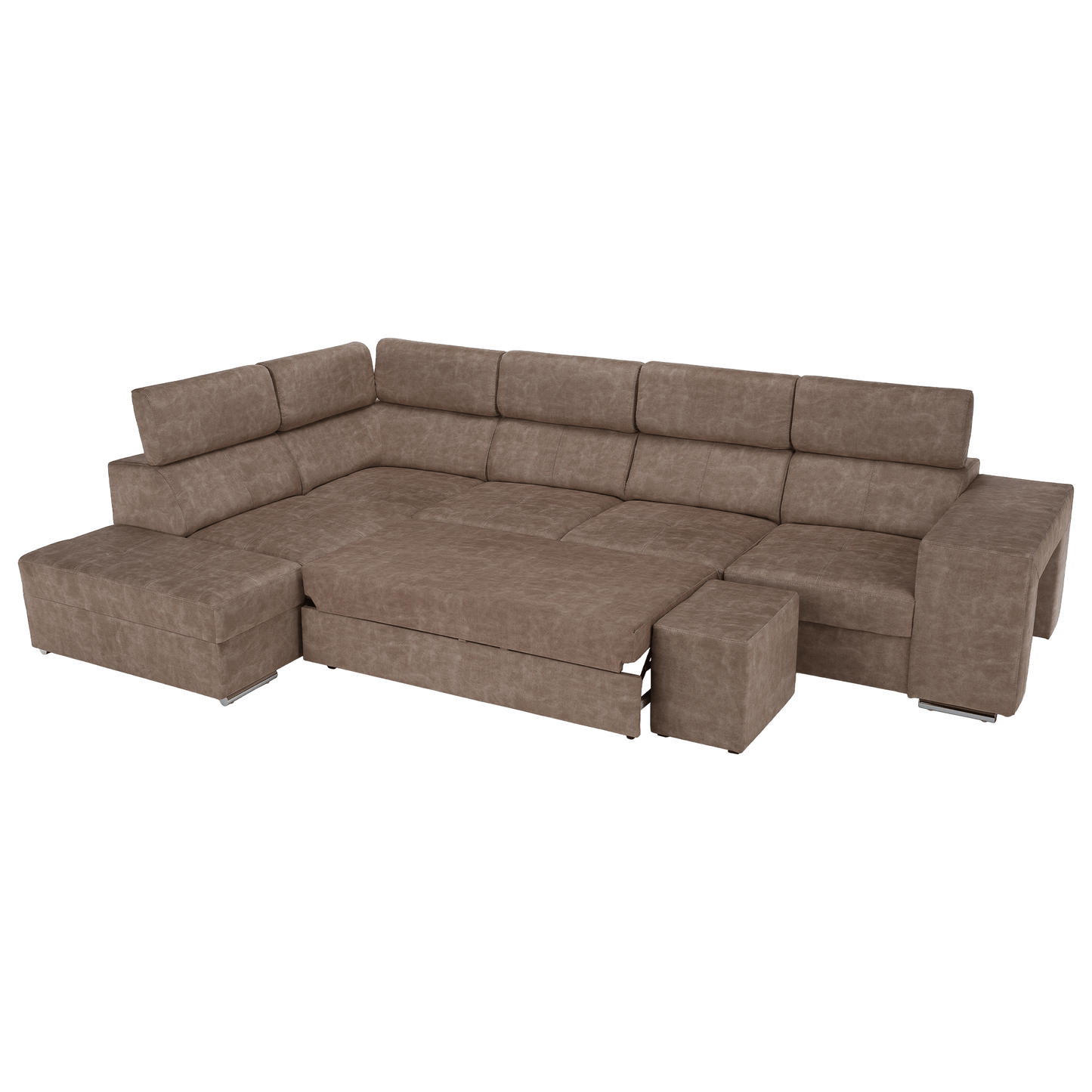 Set canapea, bej, pe stânga, MALAGA BIG