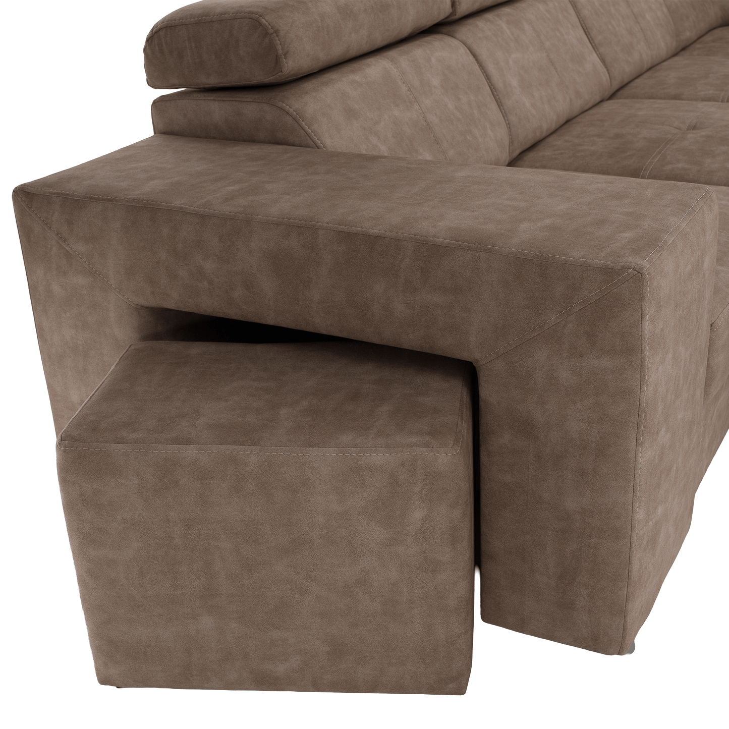 Set canapea, bej, pe dreapta, MALAGA BIG