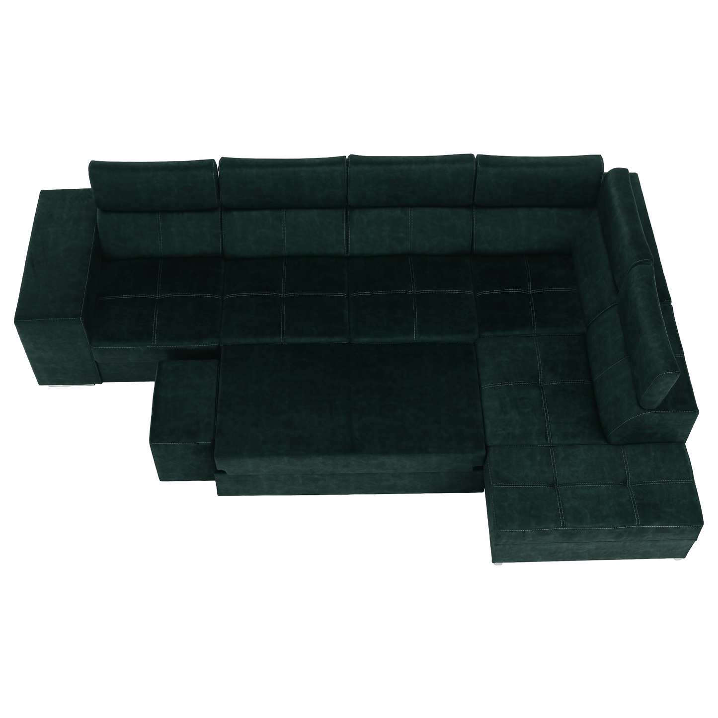 Set canapea, smarald, pe dreapta, MALAGA BIG