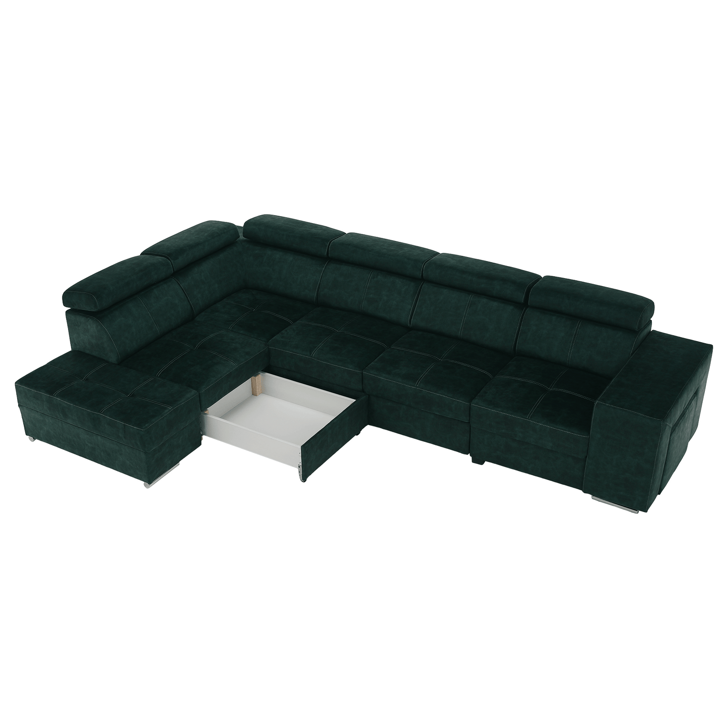 Canapea, smarald, pe stânga, MALAGA BIG