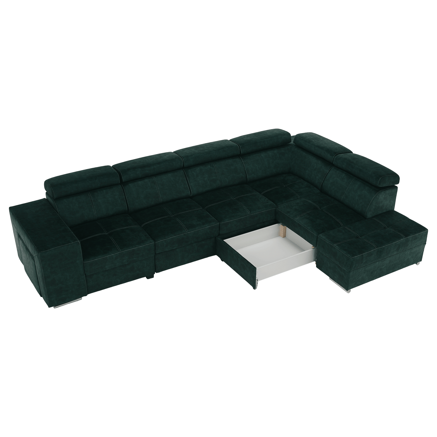 Set canapea, smarald, pe dreapta, MALAGA BIG