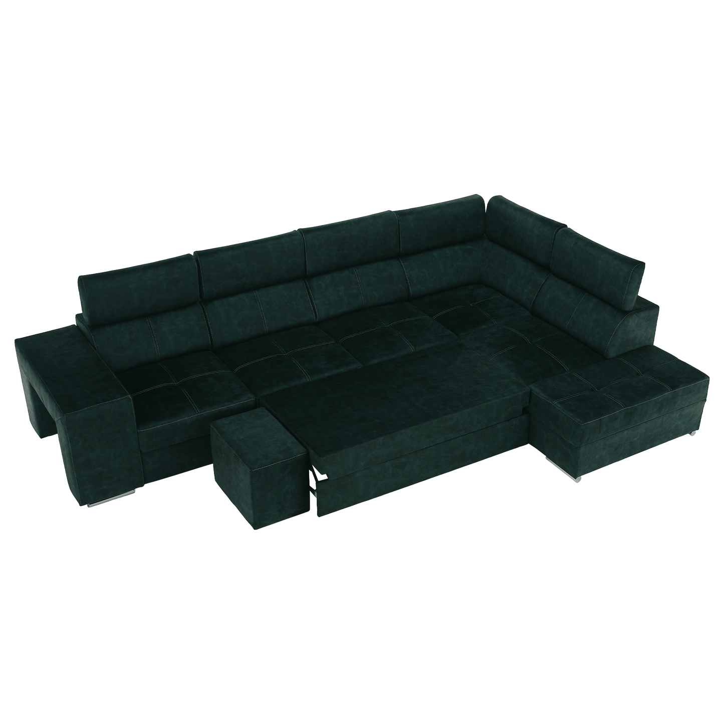 Set canapea, smarald, pe dreapta, MALAGA BIG