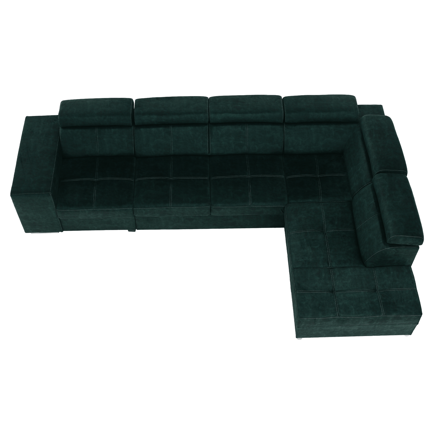 Set canapea, smarald, pe dreapta, MALAGA BIG