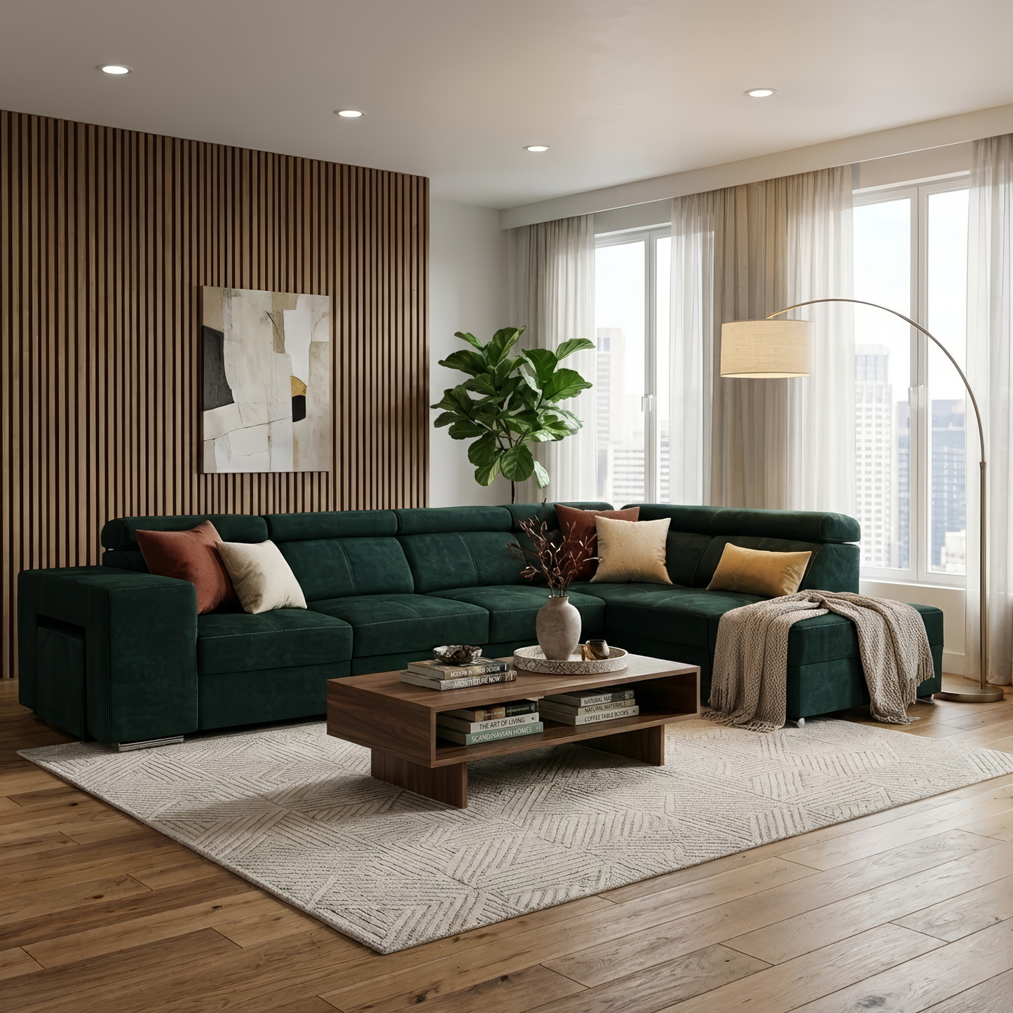 Set canapea, smarald, pe dreapta, MALAGA BIG