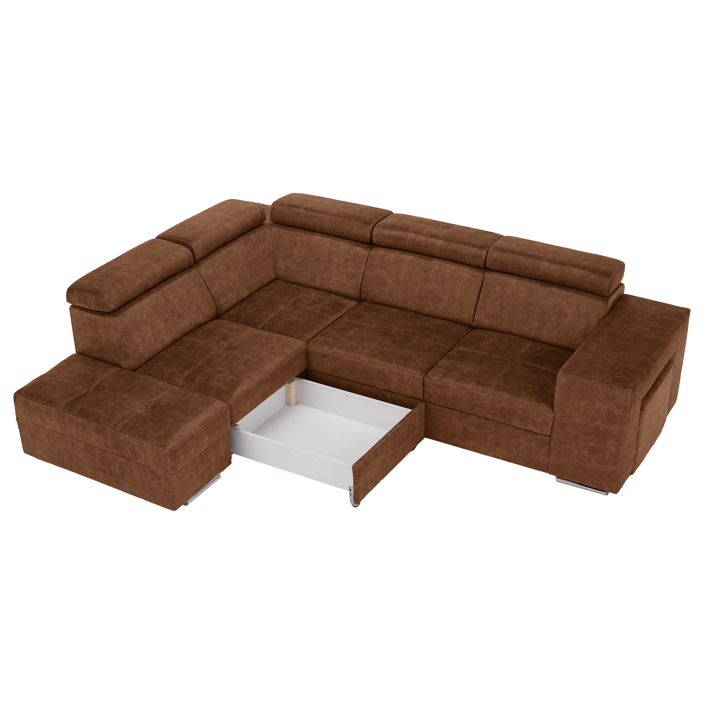 Set canapea, maro, pe stânga, MALAGA