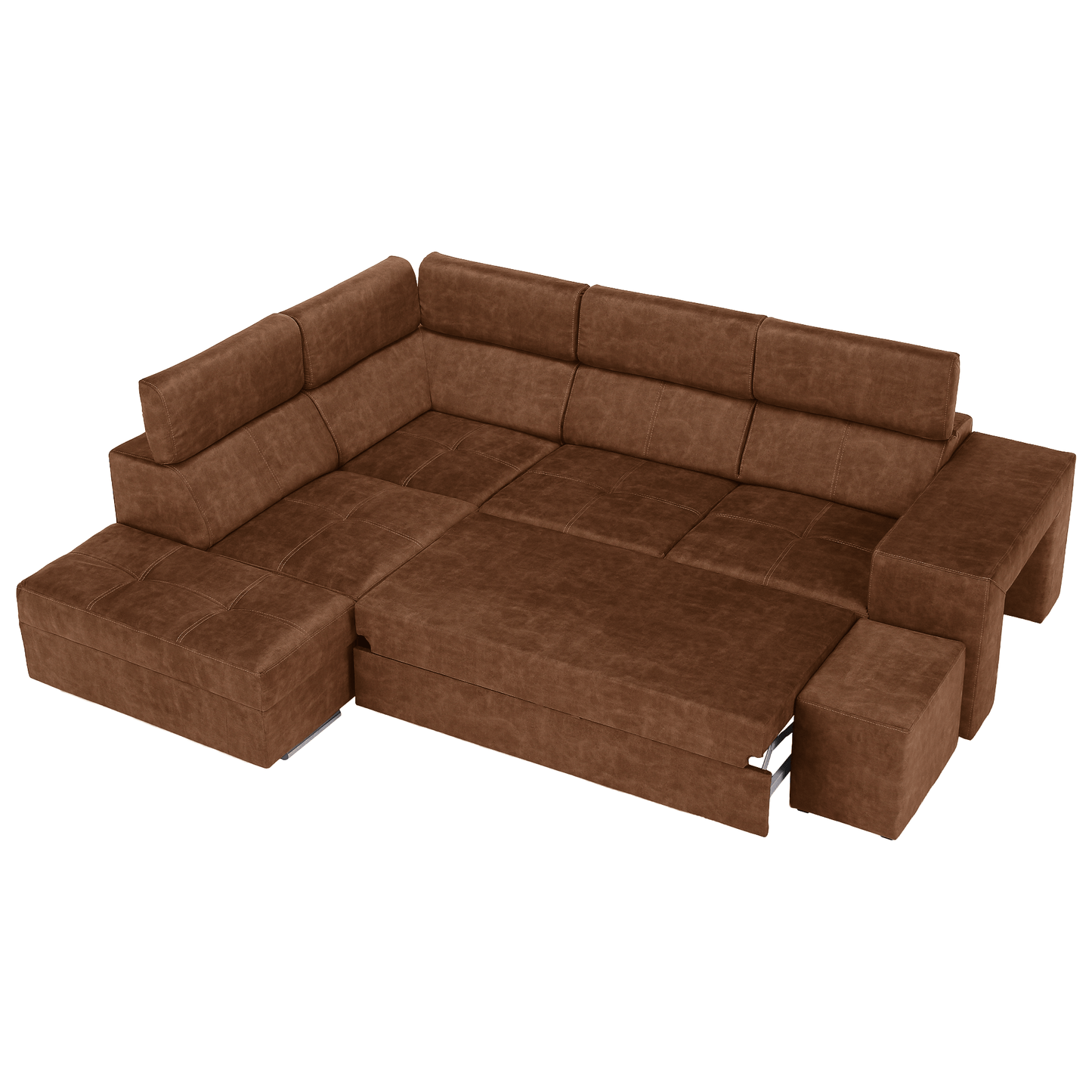 Set canapea, maro, pe stânga, MALAGA