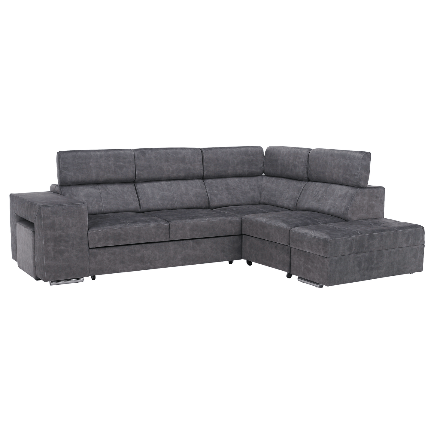 Set canapea, gri, pe dreapta, MALAGA