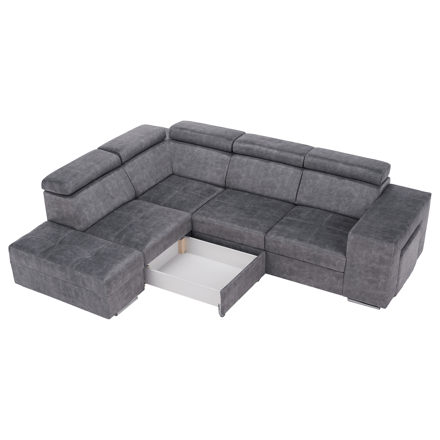 Set canapea, gri, pe stânga, MALAGA