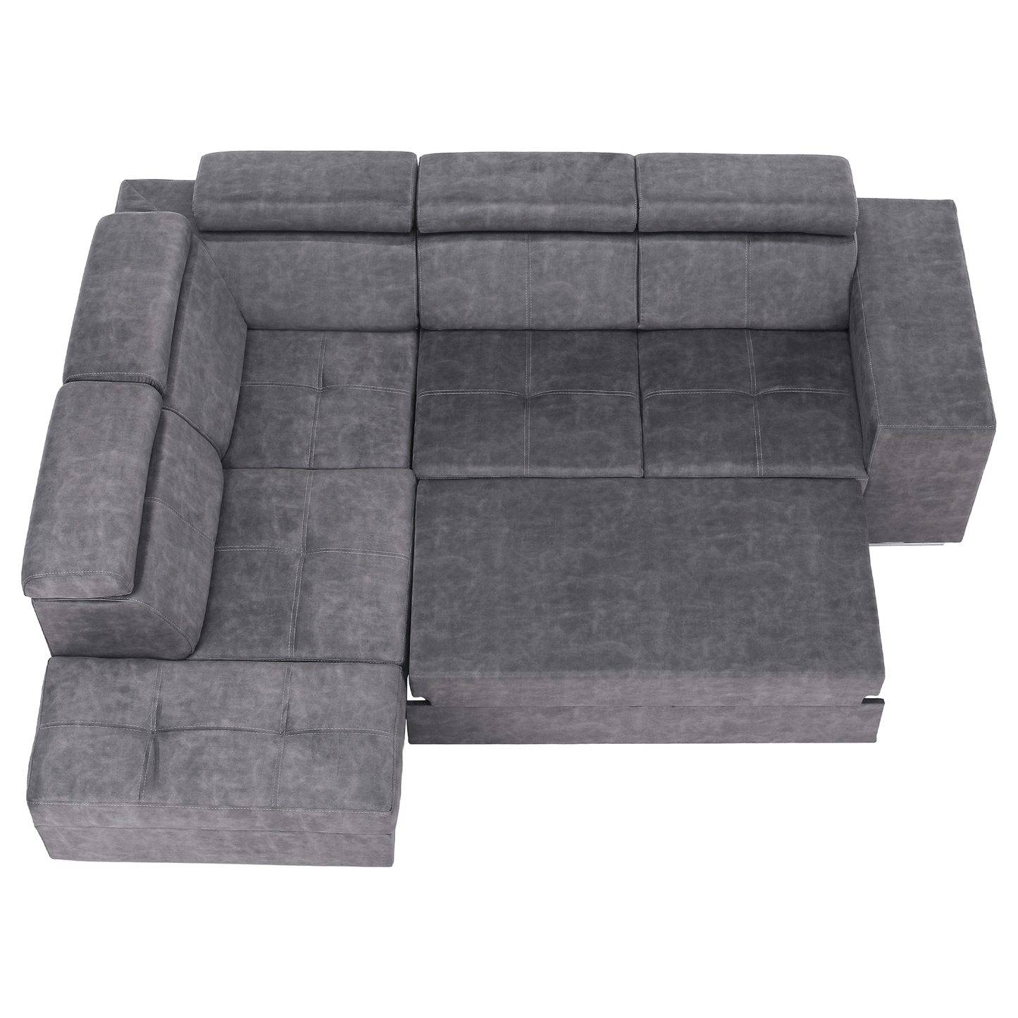 Set canapea, gri, pe stânga, MALAGA