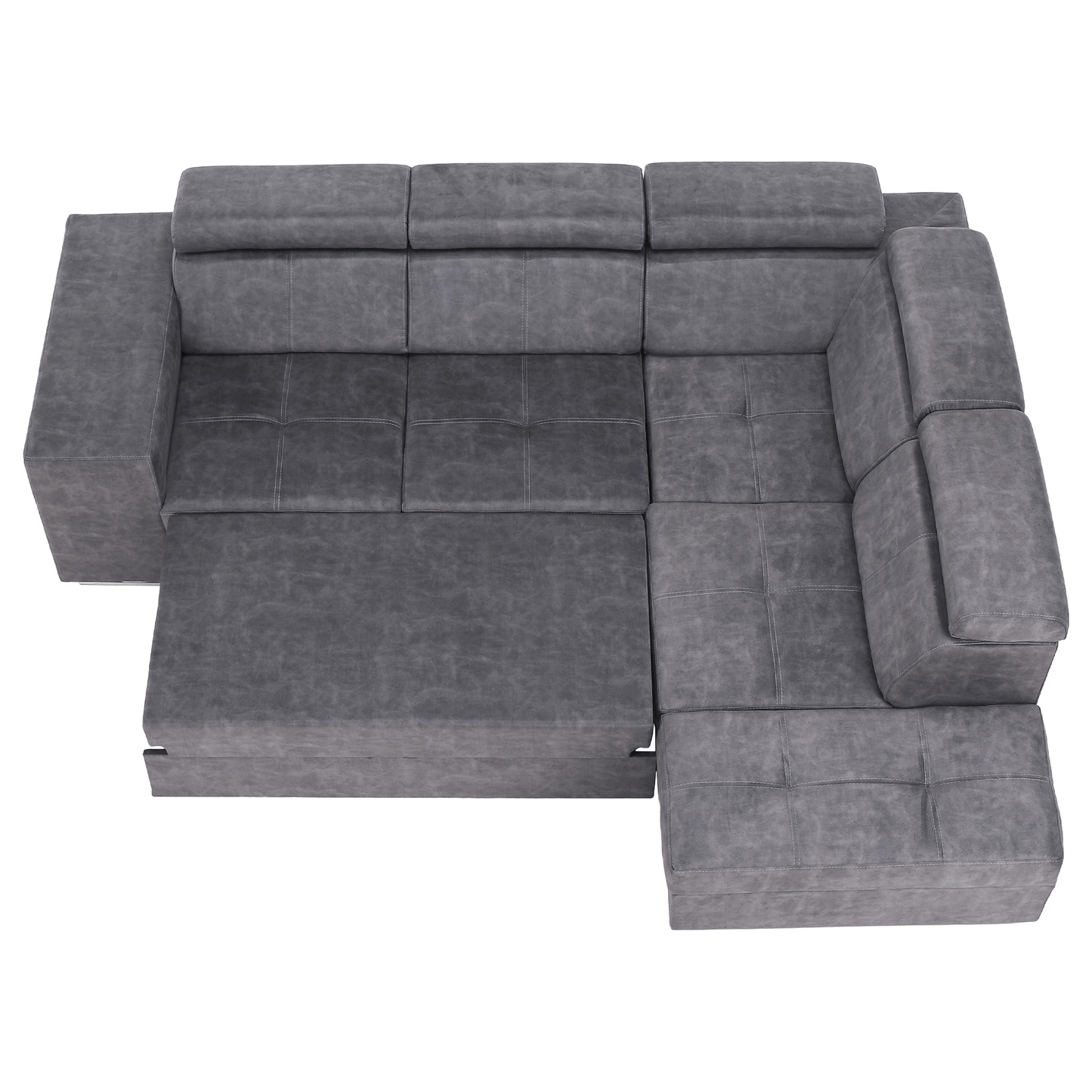 Set canapea, gri, pe dreapta, MALAGA