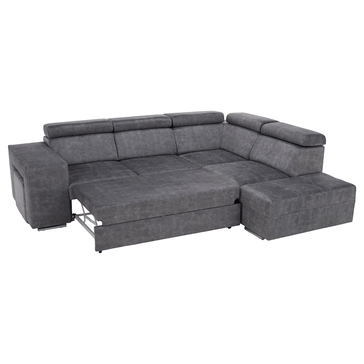 Set canapea, gri, pe dreapta, MALAGA