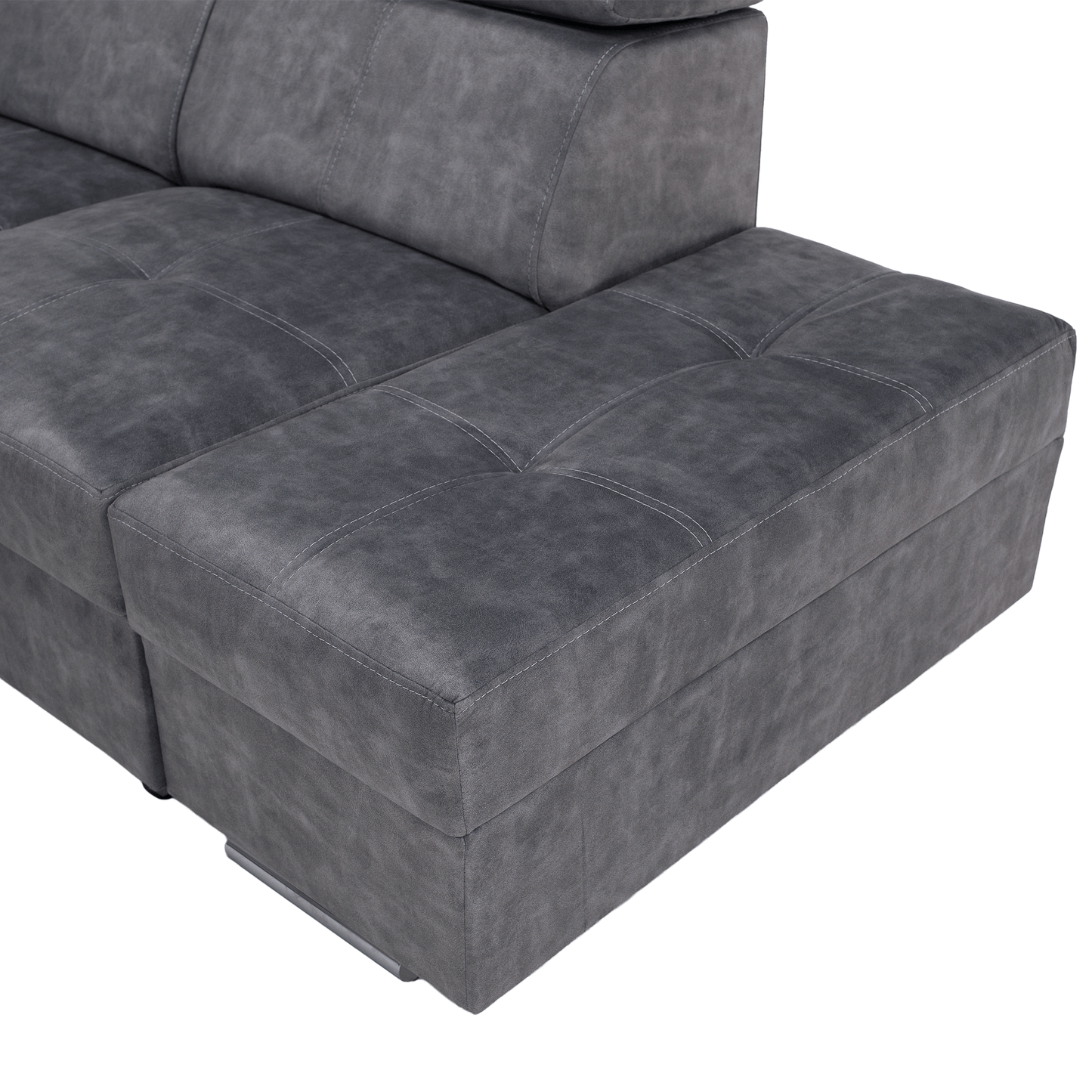 Set canapea, gri, pe dreapta, MALAGA