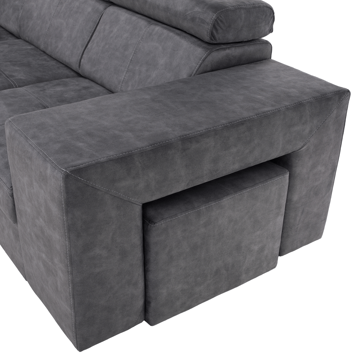 Set canapea, gri, pe stânga, MALAGA