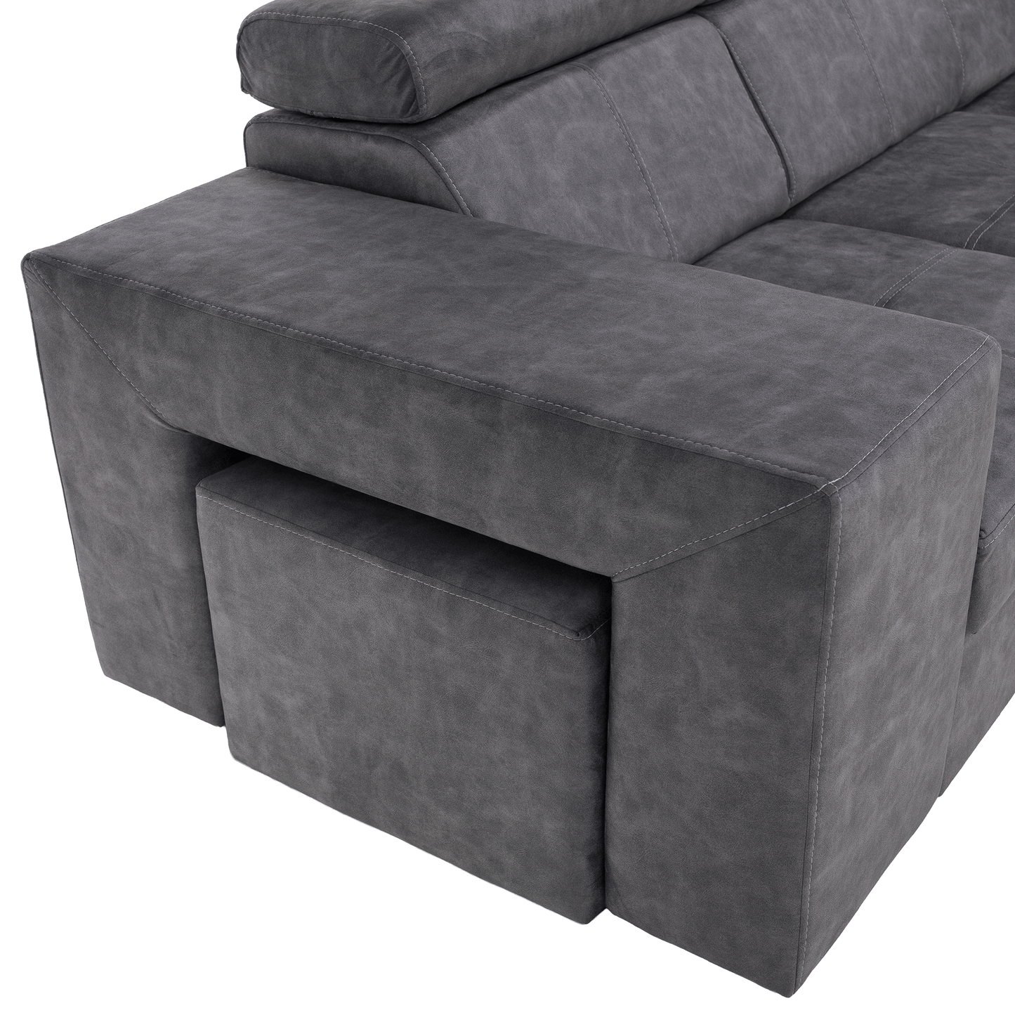 Set canapea, gri, pe dreapta, MALAGA