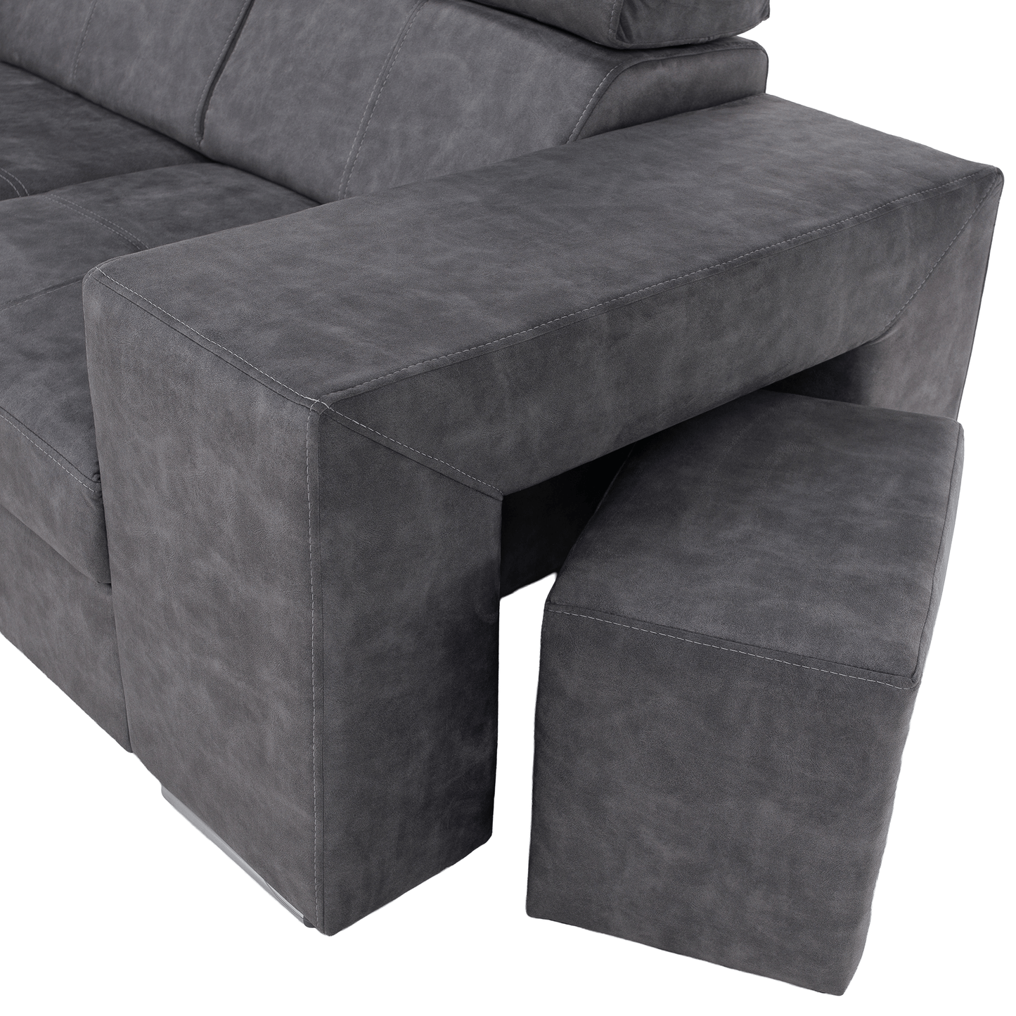 Set canapea, gri, pe stânga, MALAGA