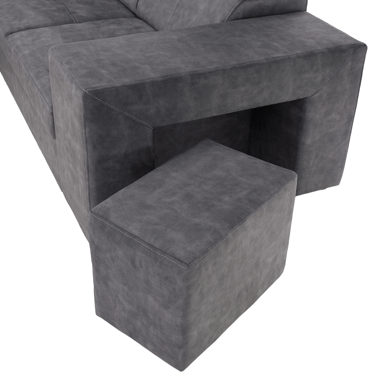 Set canapea, gri, pe stânga, MALAGA