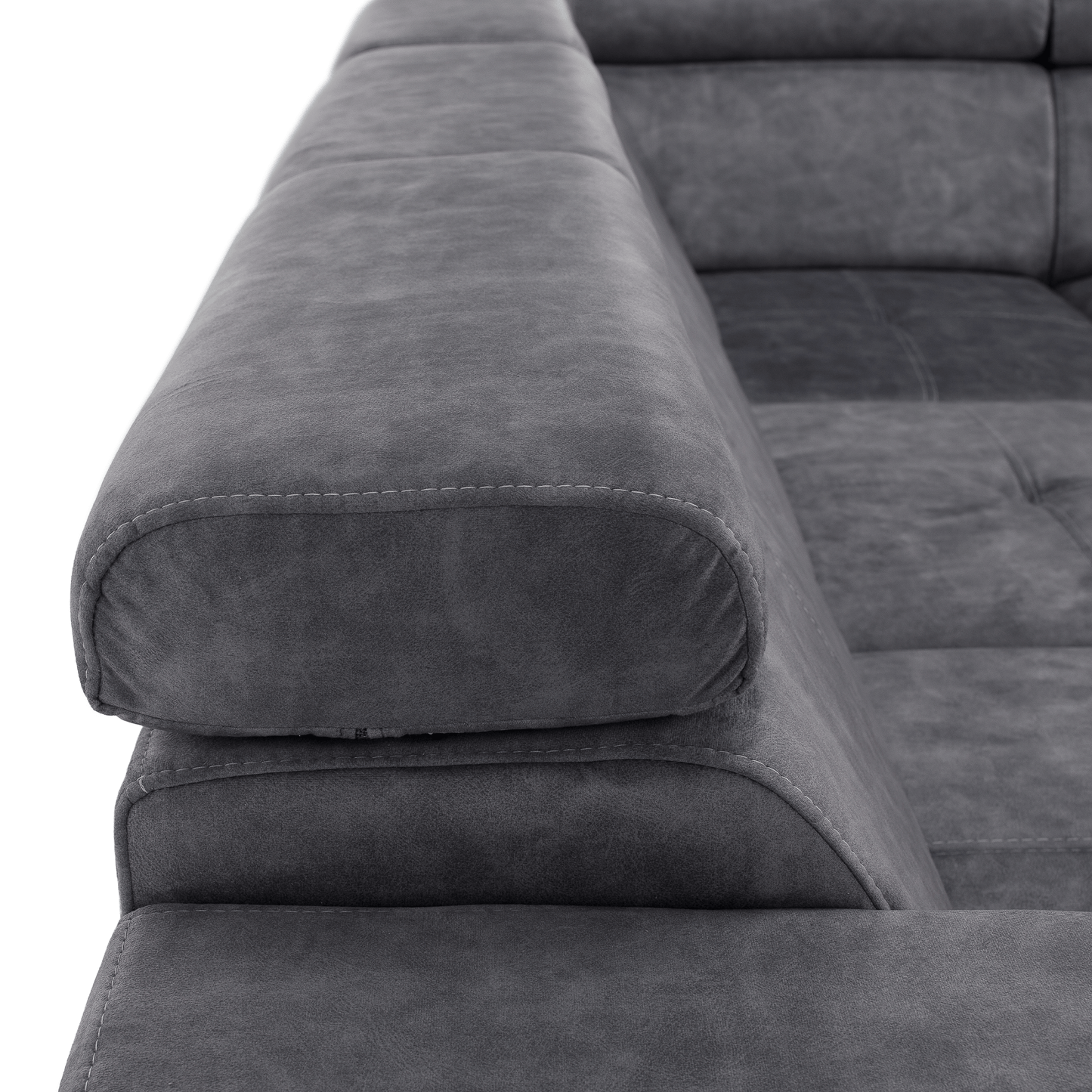 Set canapea, gri, pe dreapta, MALAGA