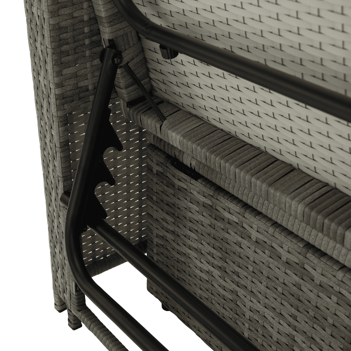 Canapea de grădină din ratan, gri/natural, MALORY