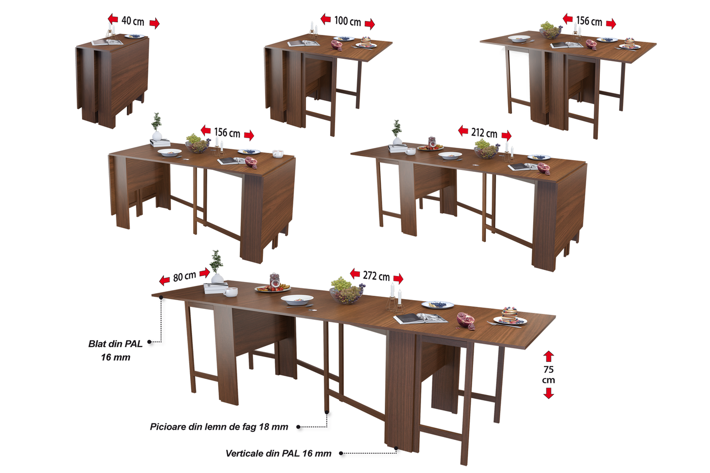 Masă pliantă Rubic 12 persoane - Gallery Image 1