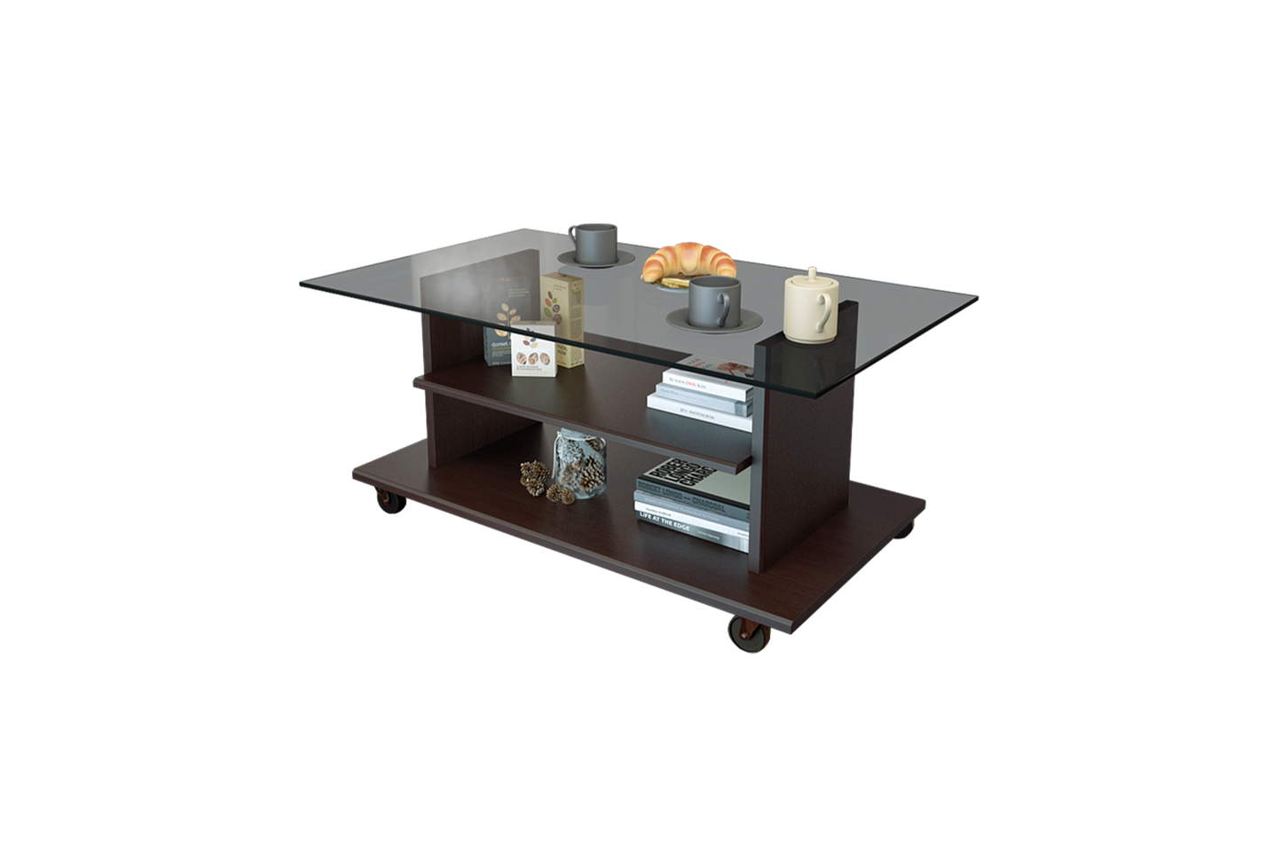 Măsuță de cafea Rio L100 cu rotile - Gallery Image 1