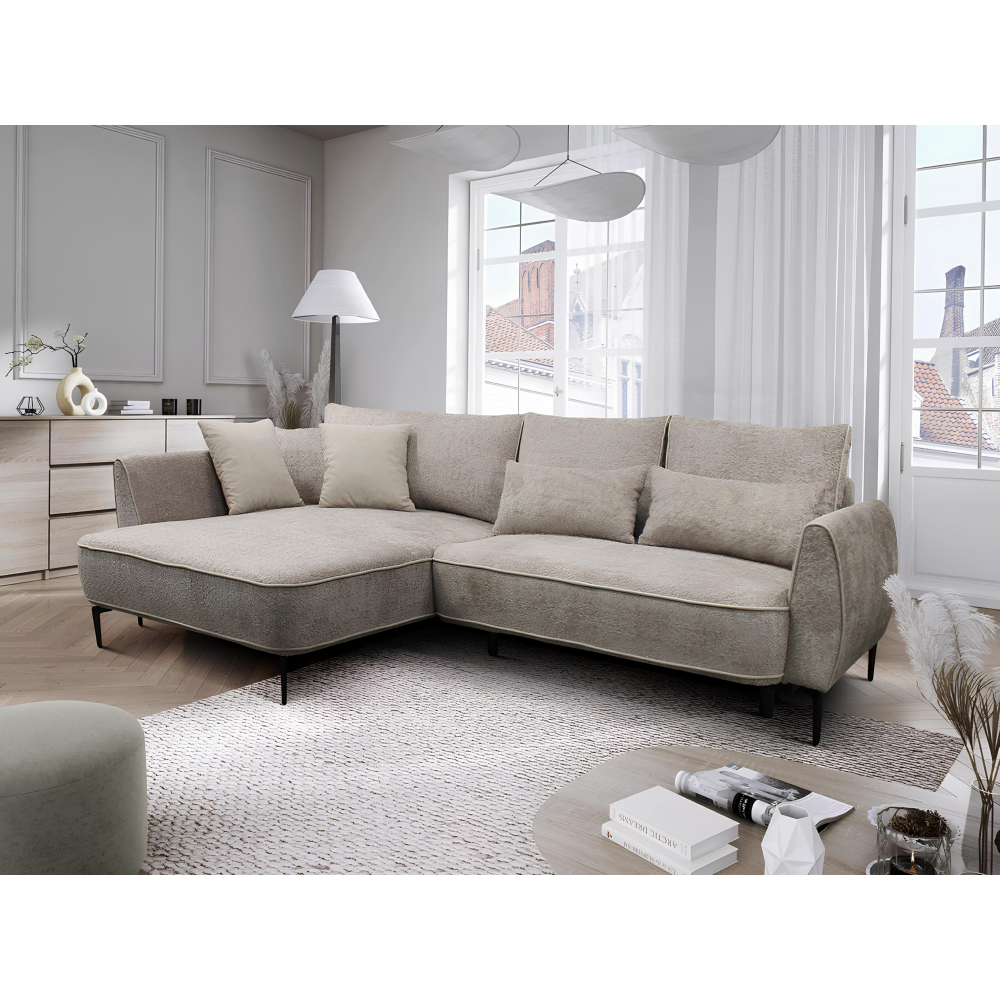 Set canapea, gri-bej Taupe, pe stânga, MURIEL ROH