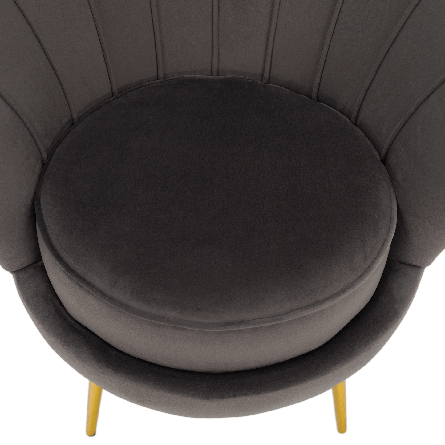 Fotoliu în stilul Art-deco, gri-maro ţesătură Velvet/gold crom auriu, NOBLEO