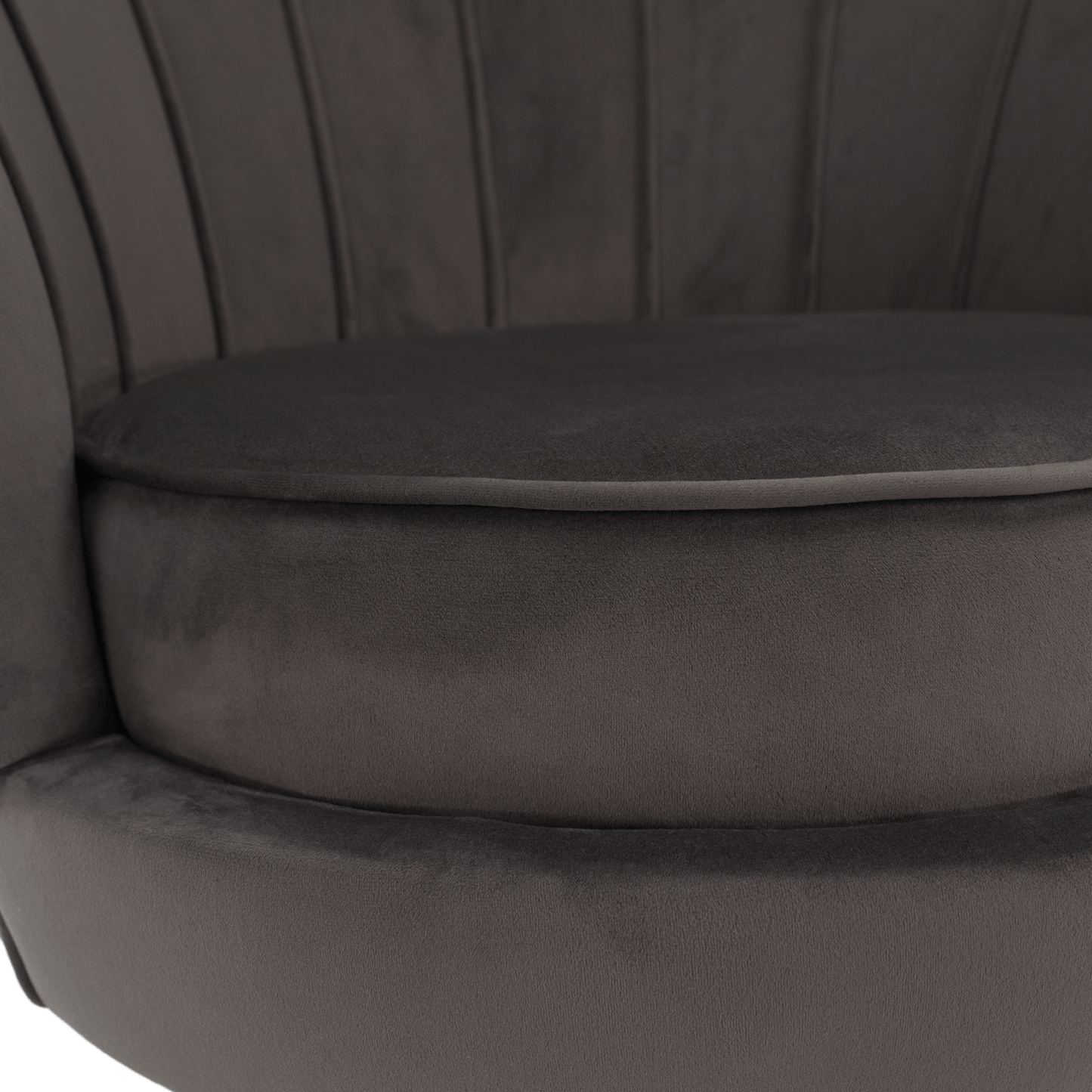 Fotoliu în stilul Art-deco, gri-maro ţesătură Velvet/gold crom auriu, NOBLEO