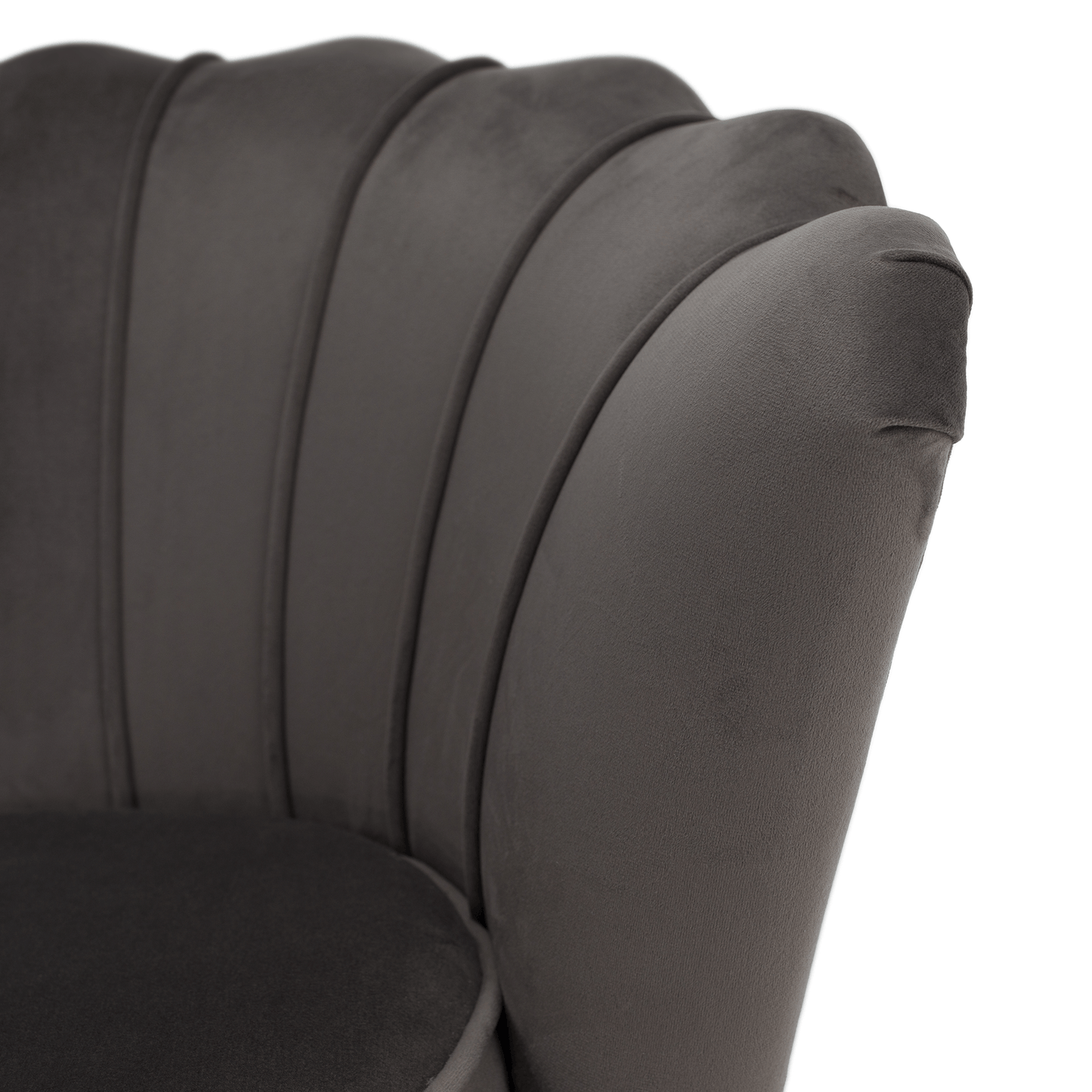 Fotoliu în stilul Art-deco, gri-maro ţesătură Velvet/gold crom auriu, NOBLEO