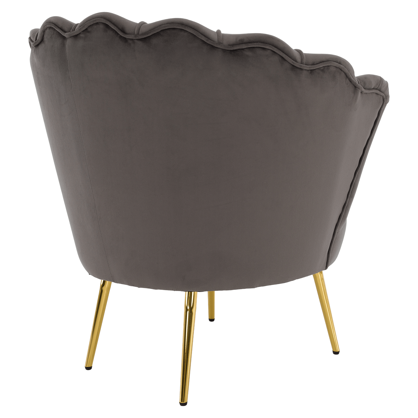 Fotoliu în stilul Art-deco, gri-maro ţesătură Velvet/gold crom auriu, NOBLEO