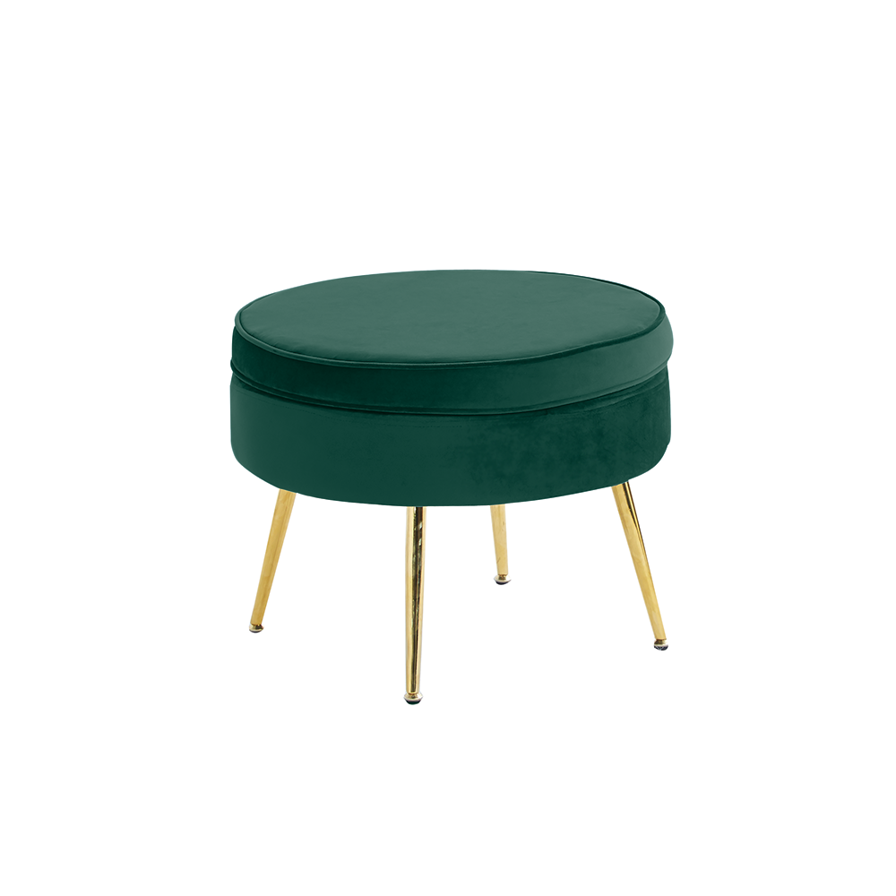 Scaun de lux, ţesătură de catifea smarald / auriu crom, Art-deco, NOBLIN TIP 1
