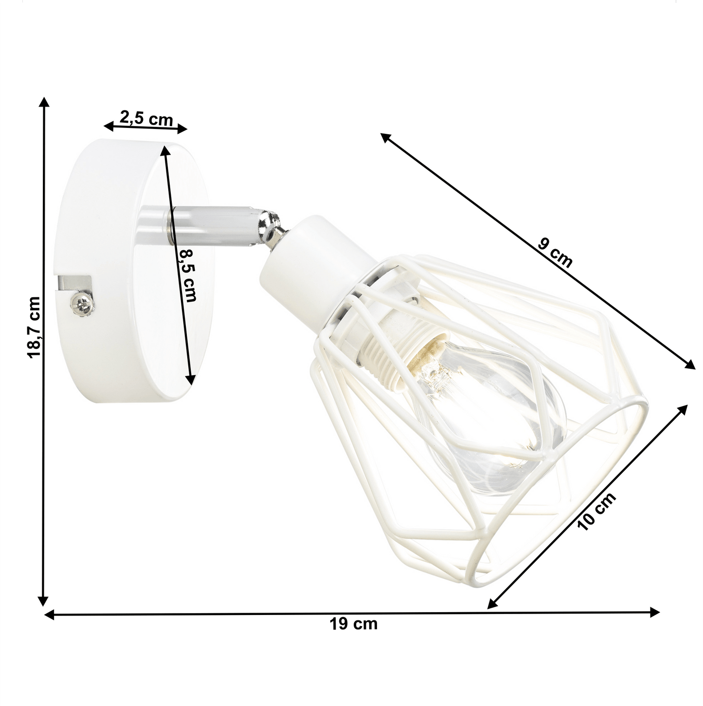 Aplică, alb/ metal, OKIRA TIP 2