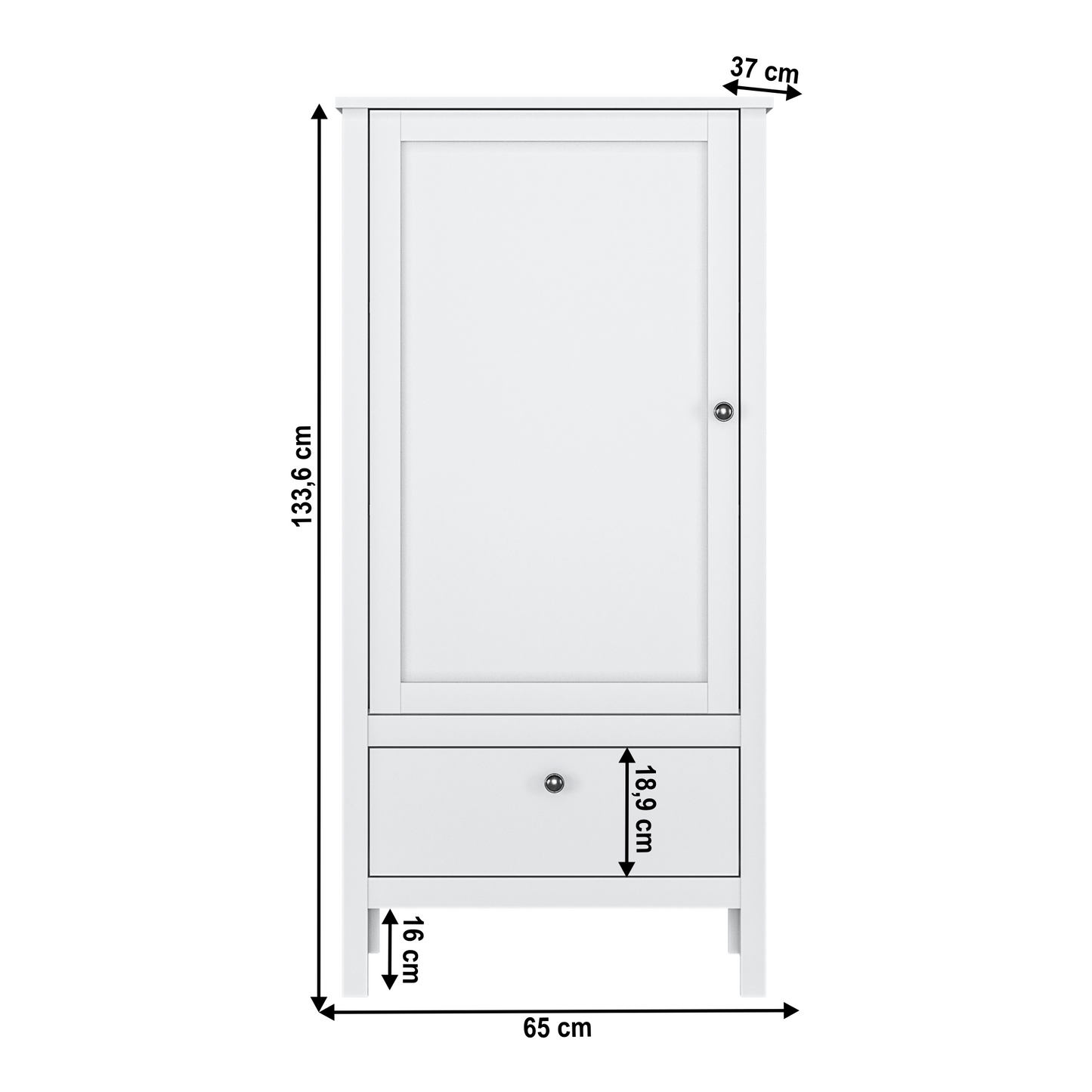 Raft 1D1S, alb, OLJE